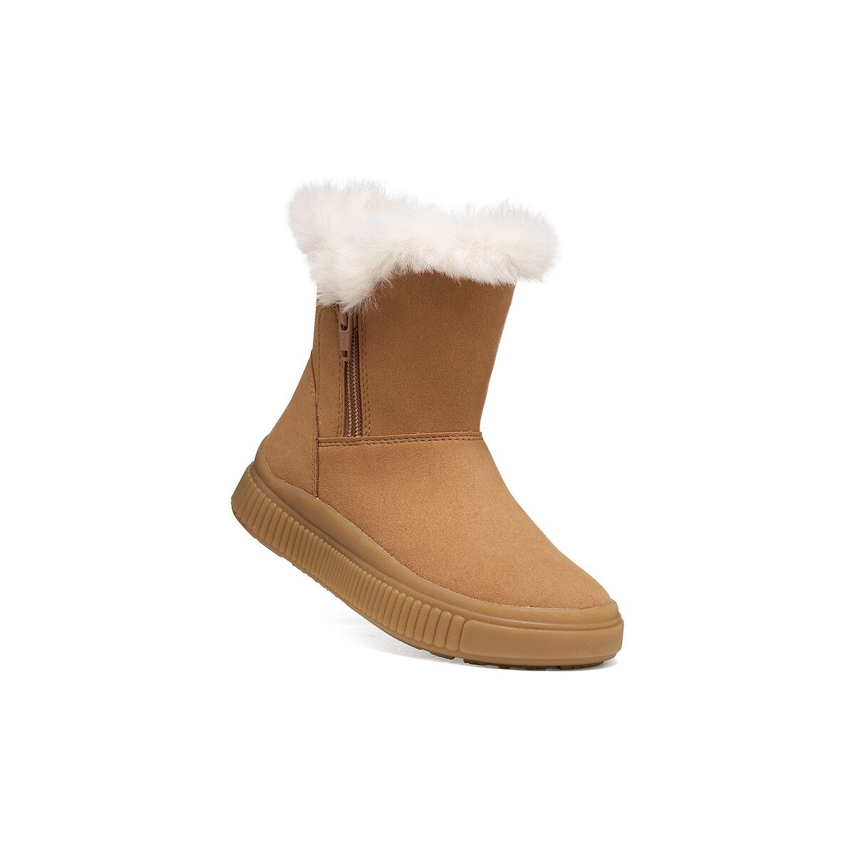 Bottes fourrées, LAQUINNY cognac, GEOX