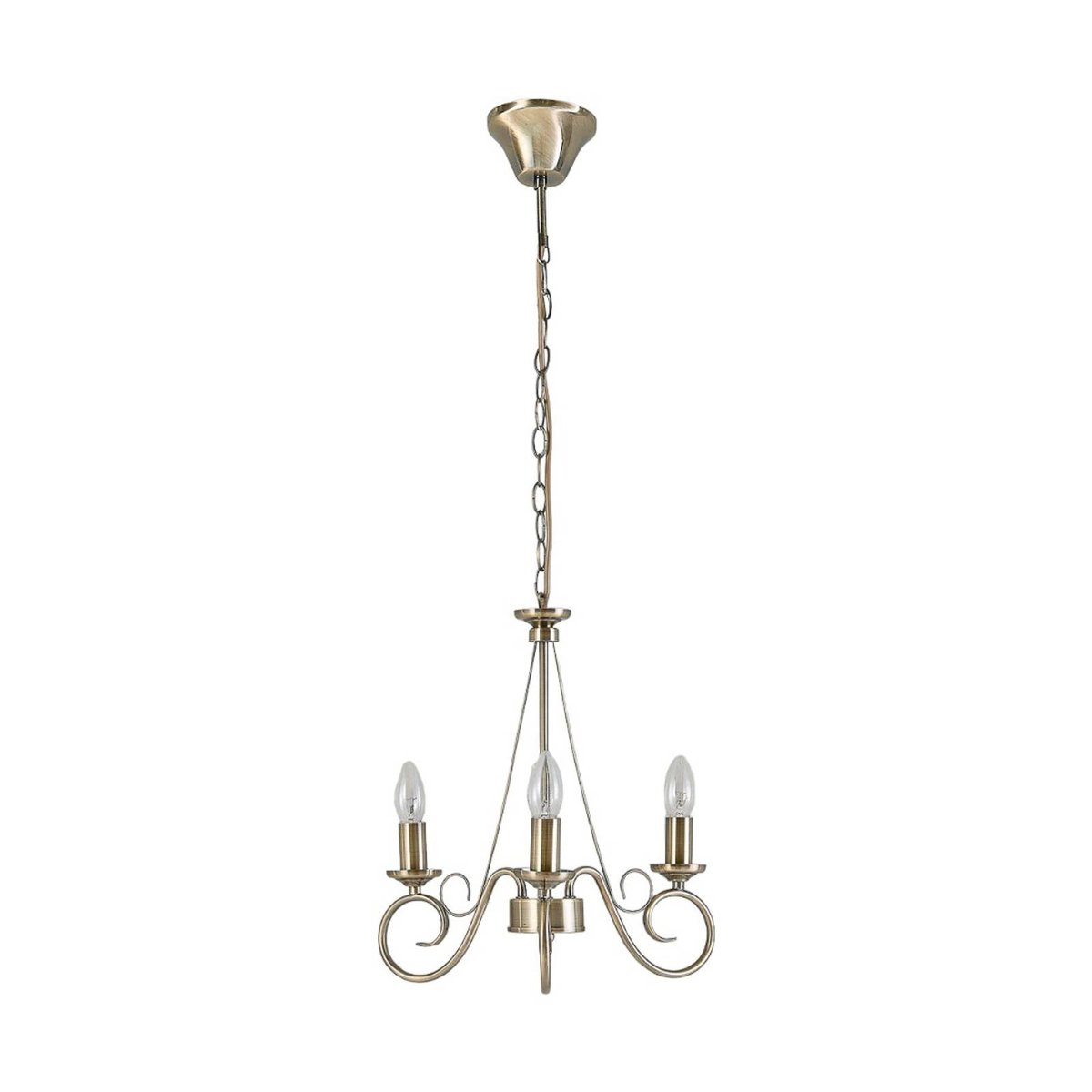Lustre en métal antique, Marnia laiton ancien, LINDBY