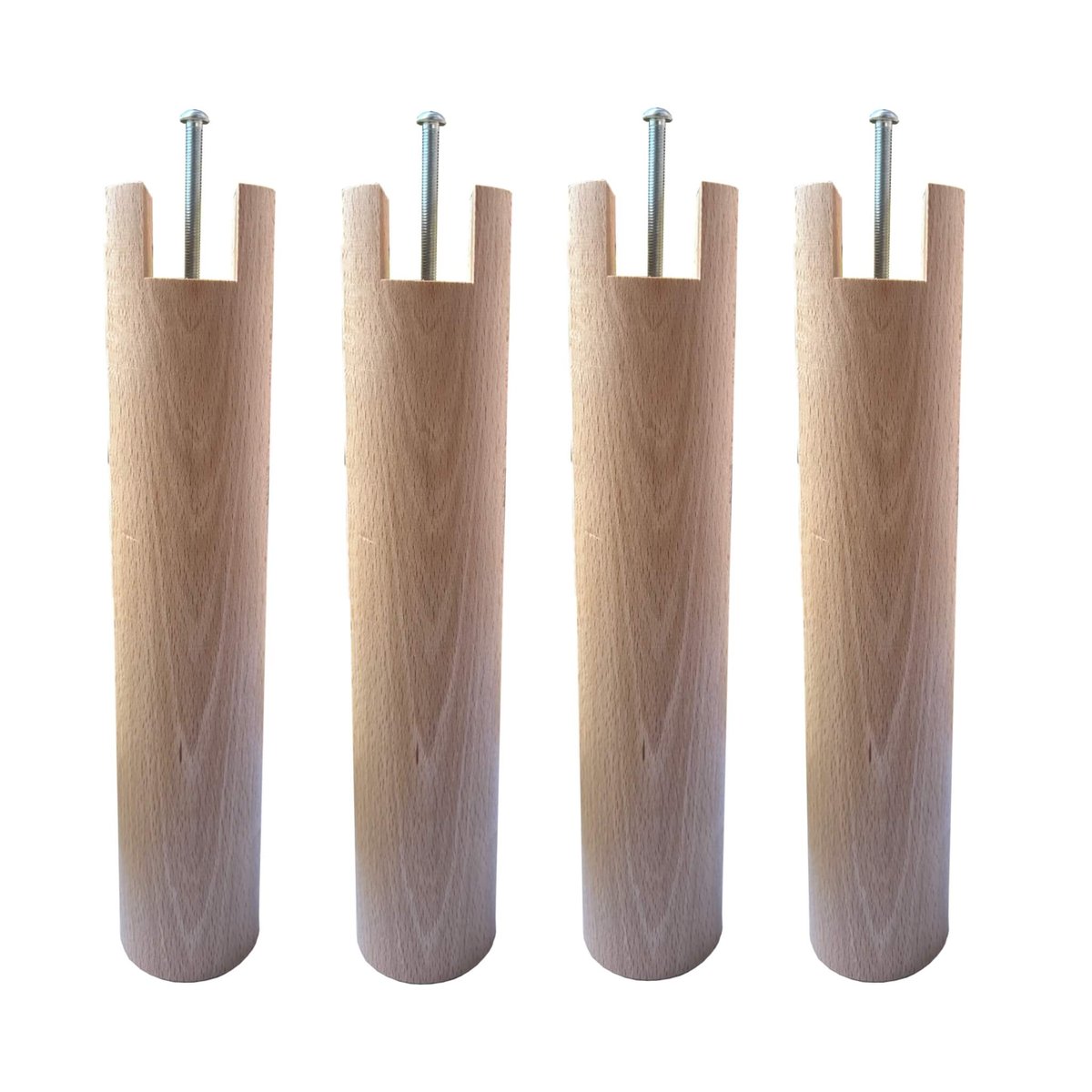 Pied pour cadre à lattes bois (lot de 4) naturel, SOMEO