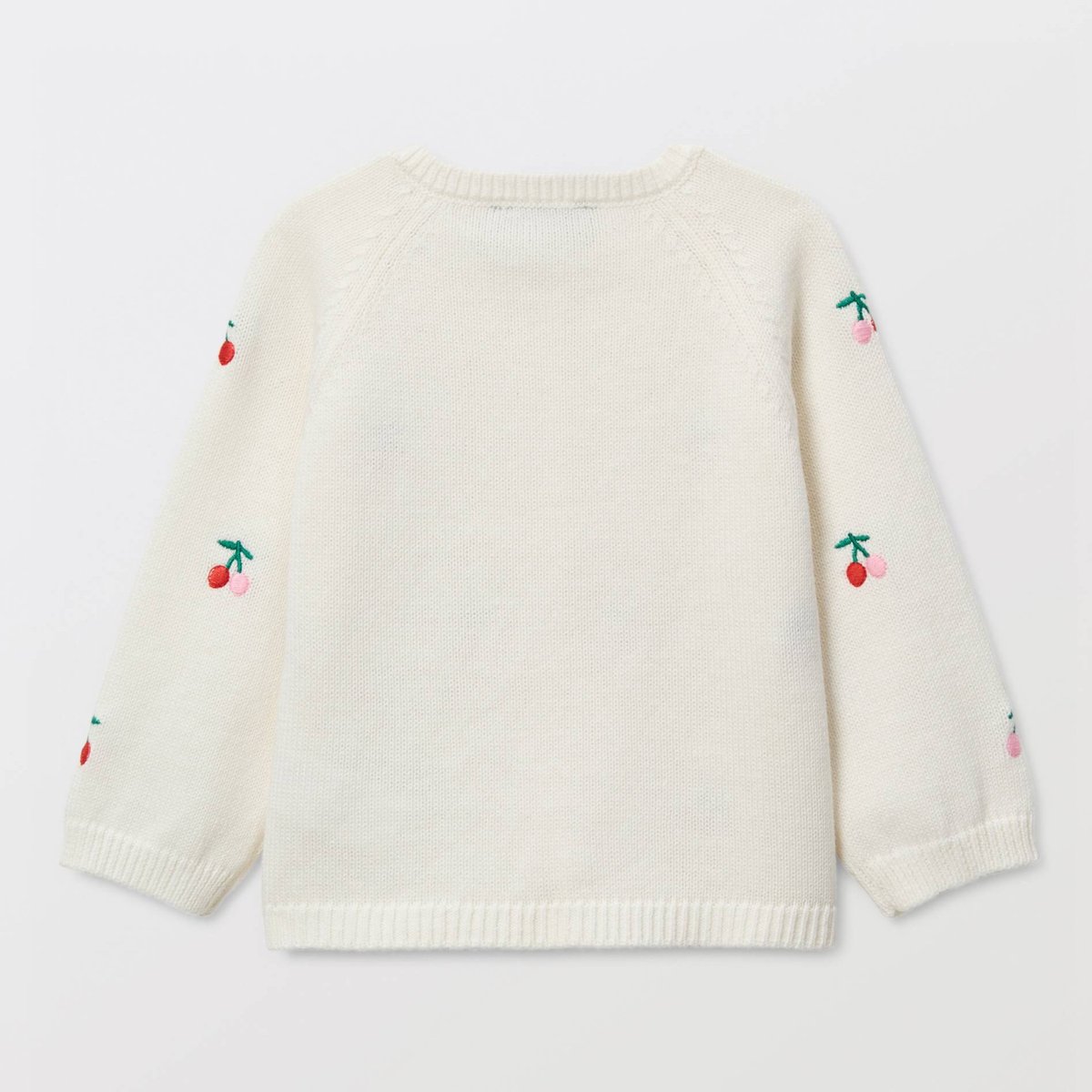 Cardigan brodé contenant de la laine ecru, BOUT'CHOU