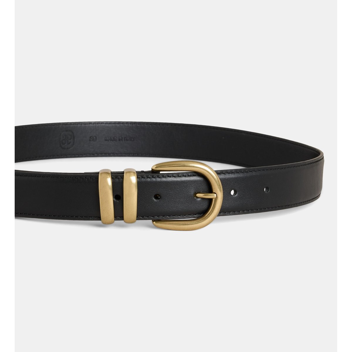 Ceinture opaline cuir noir, JODHPUR