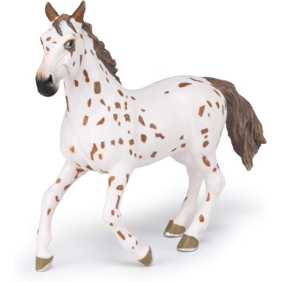 Figurine Jument appaloosa blanc, PAPO