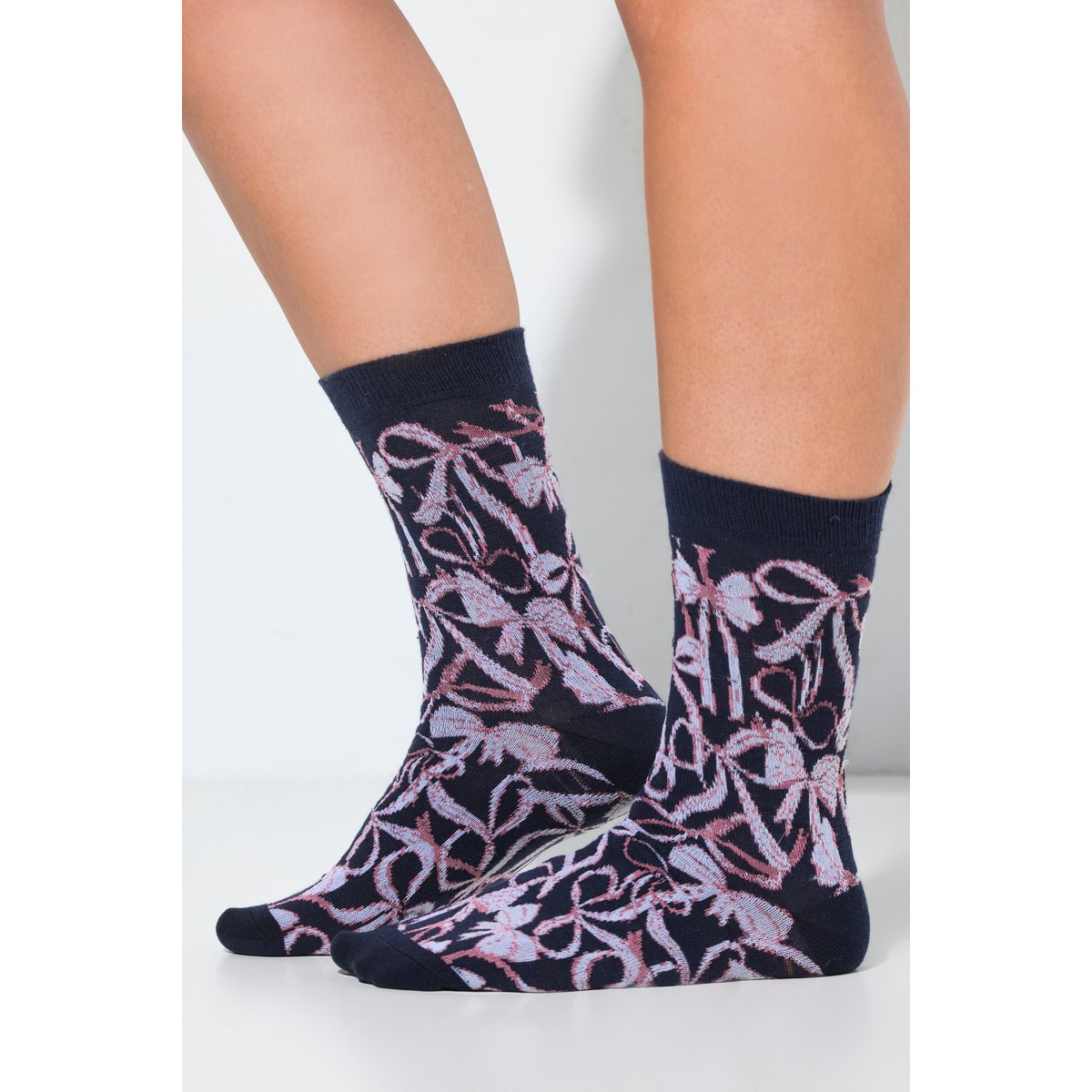 Chaussettes, lot de 2 bleu nuit, ULLA POPKEN