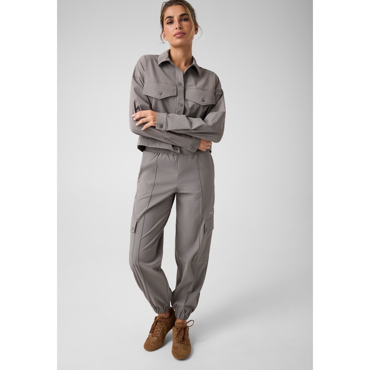 Pantalon Cargo En Nylon gris, GUESS