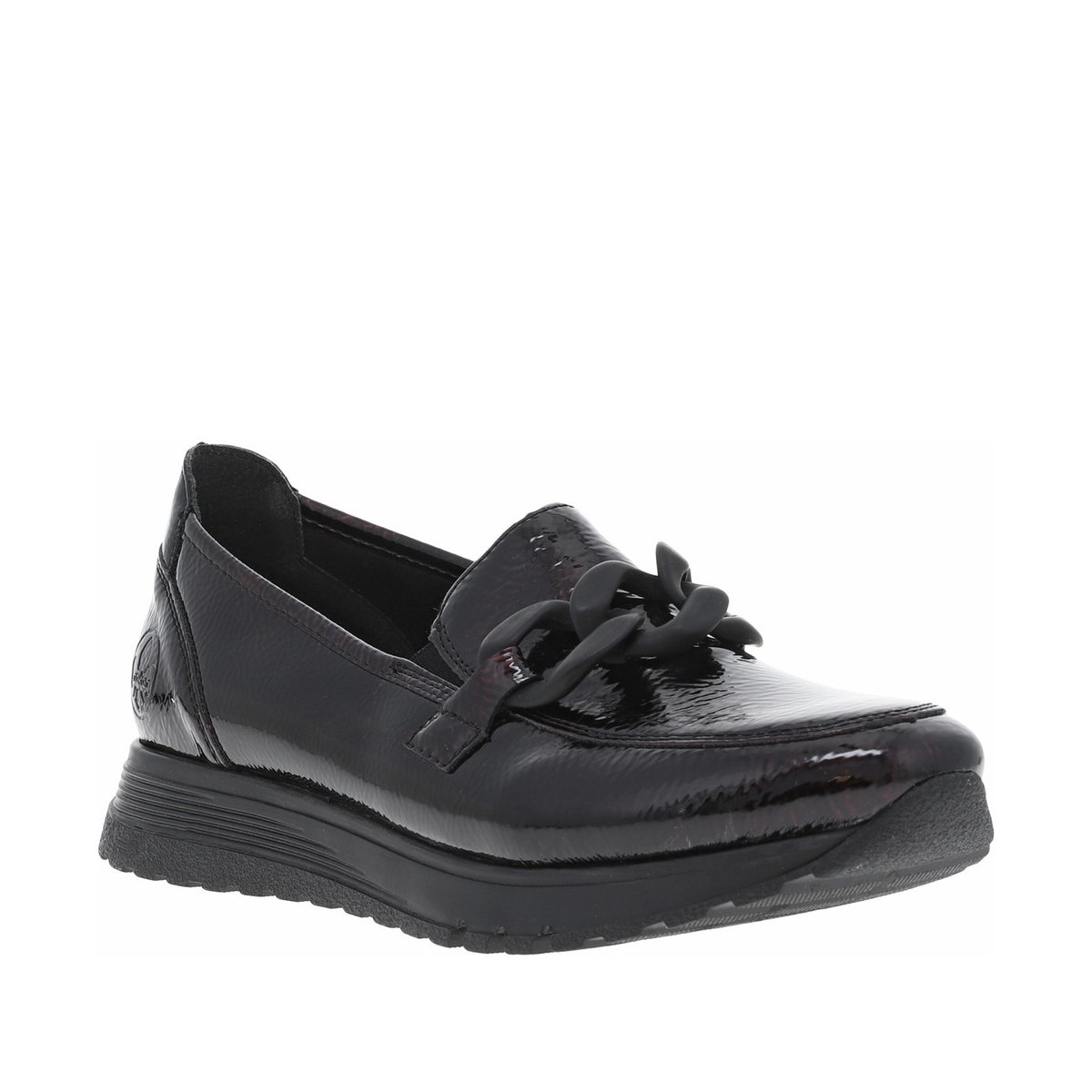 Mocassins talon plat bordeaux, RIEKER