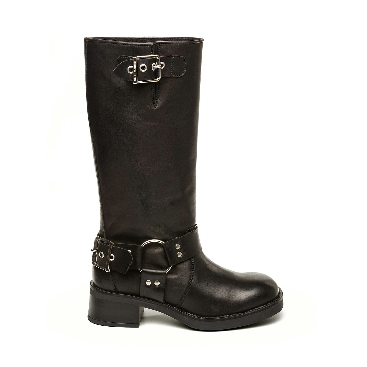 Bottes motardes en cuir Beau noir, STEVE MADDEN