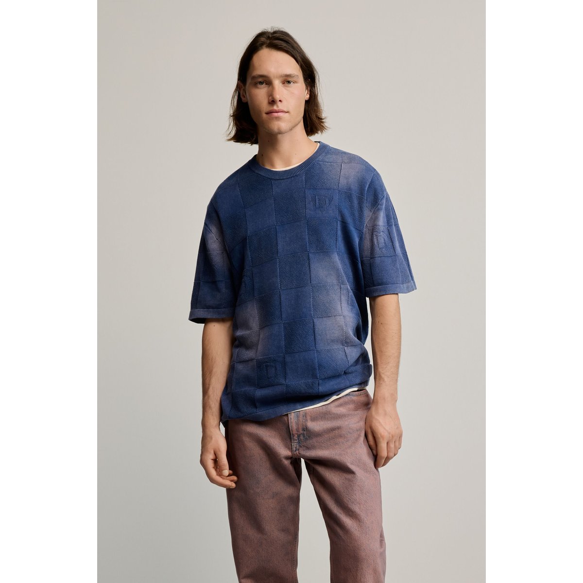 T-shirt effet délavé bleu, DESIGUAL