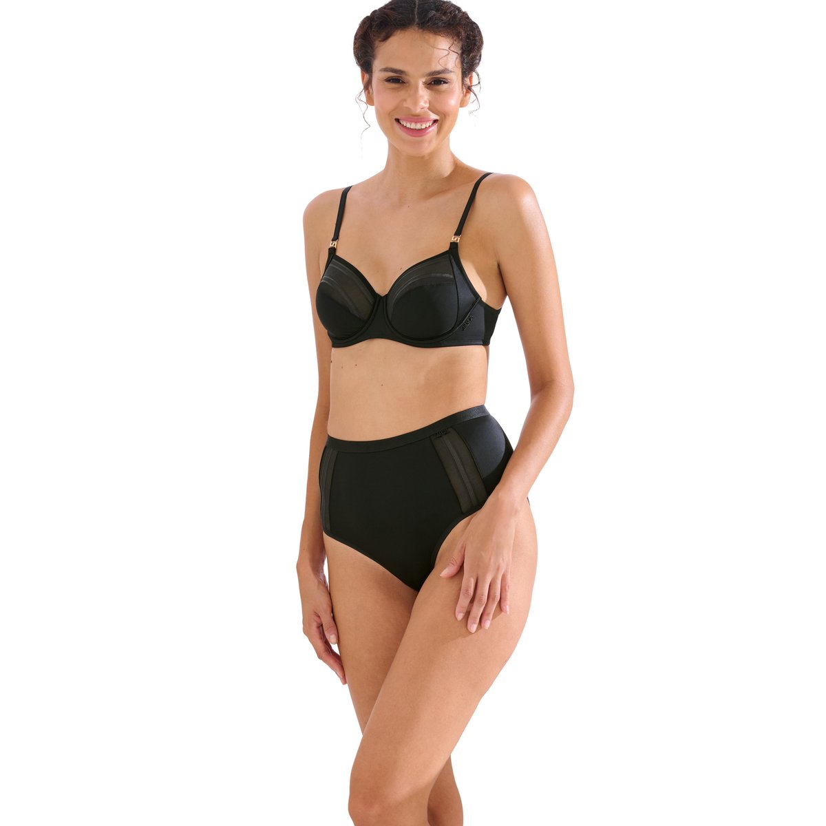 Culotte taille haute PRINCESS noir, LISCA