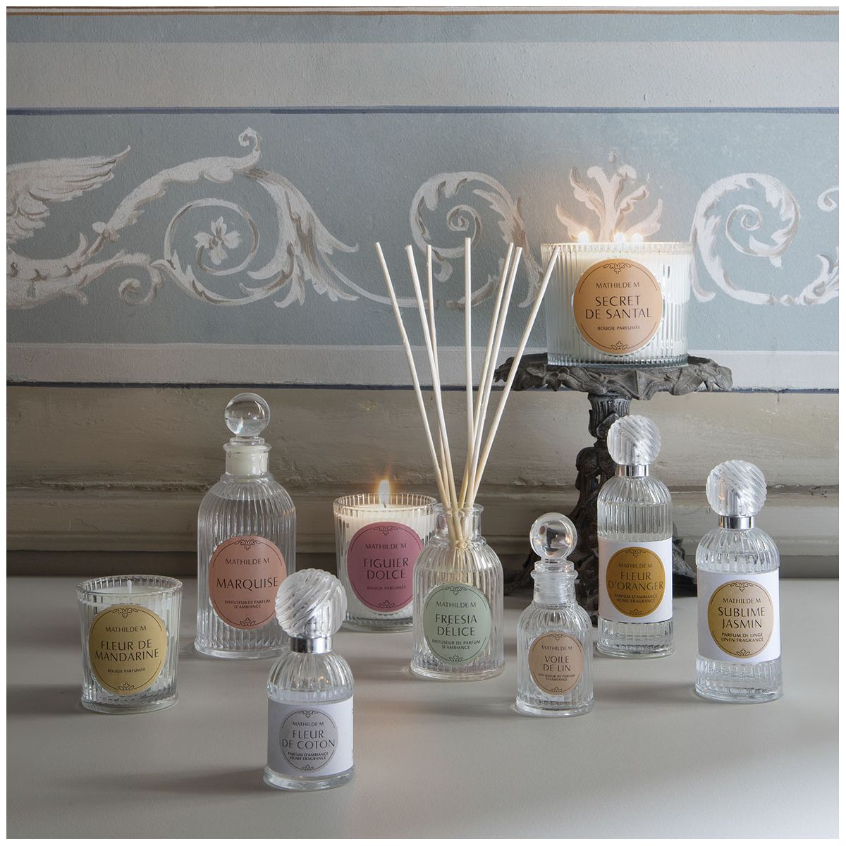 Diffuseur de parfum d'ambiance Rose Élixir transparent, MATHILDE M