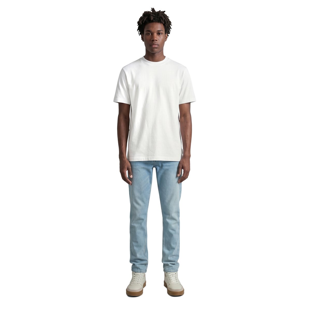 T-shirt ample en jersey de coton bio épais blanc, MARC O’POLO DENIM