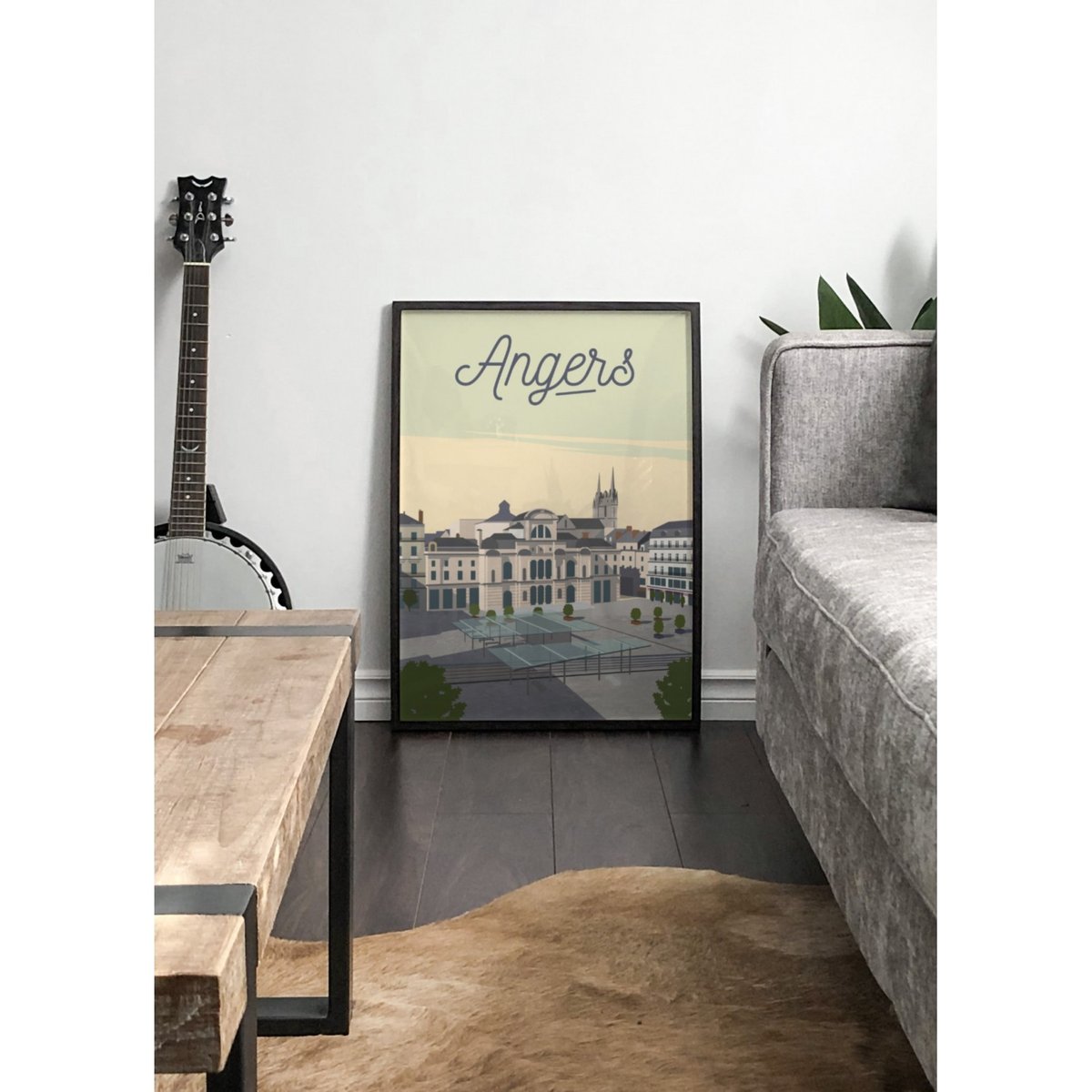 Affiche ville Angers 2 blanc, L'AFFICHERIE
