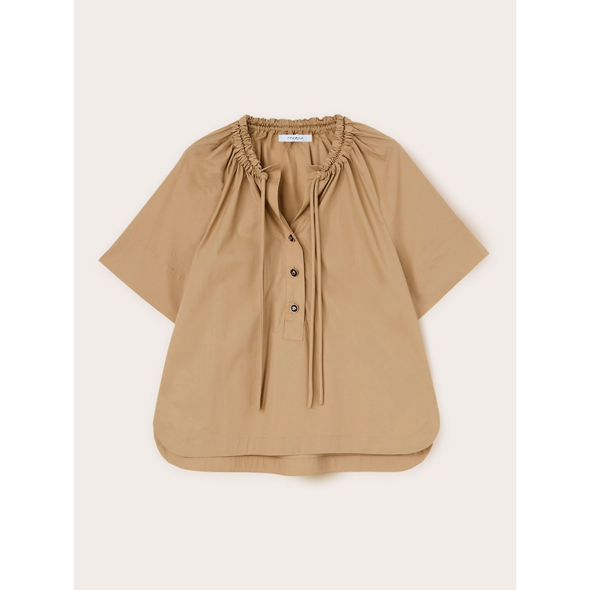 Chemise avec cordon de serrage beige, MOTIVI