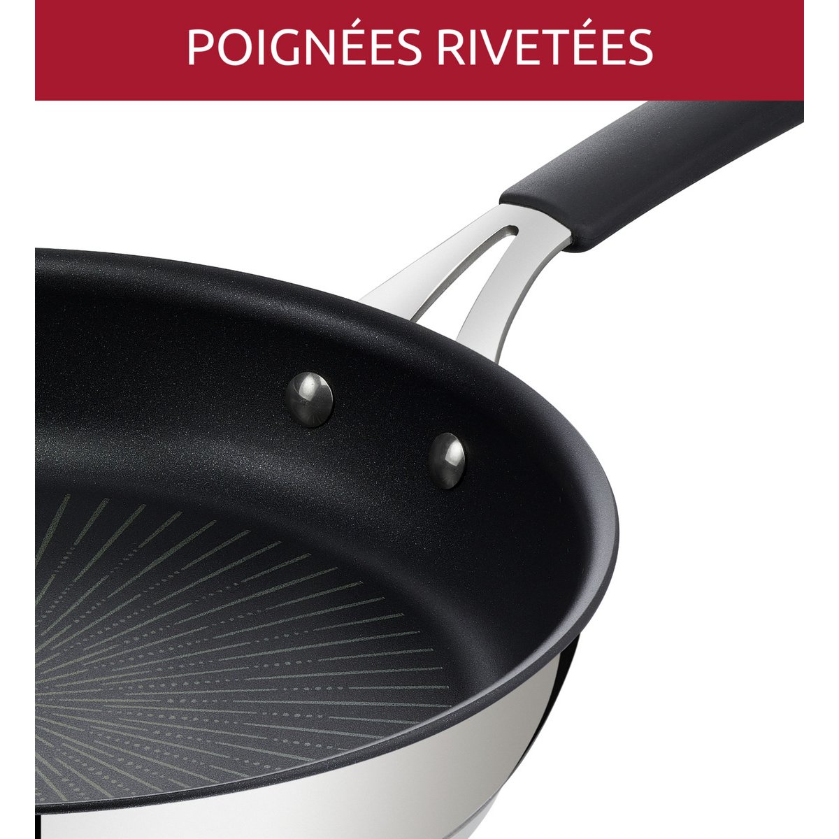 Poêle ø28 cm tempra argenté, LAGOSTINA