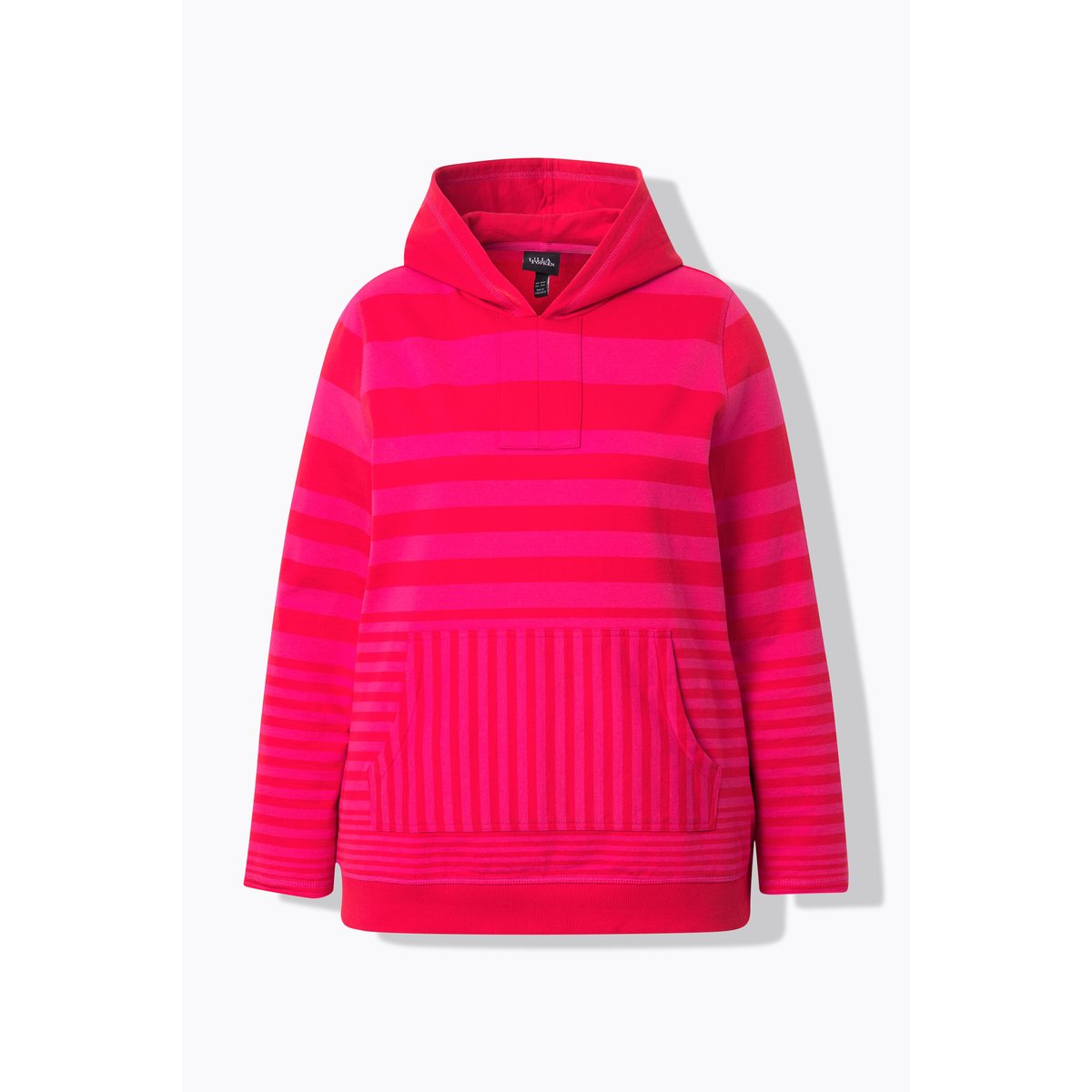 Sweat à capuche rayé. Manches longues et litchi, ULLA POPKEN