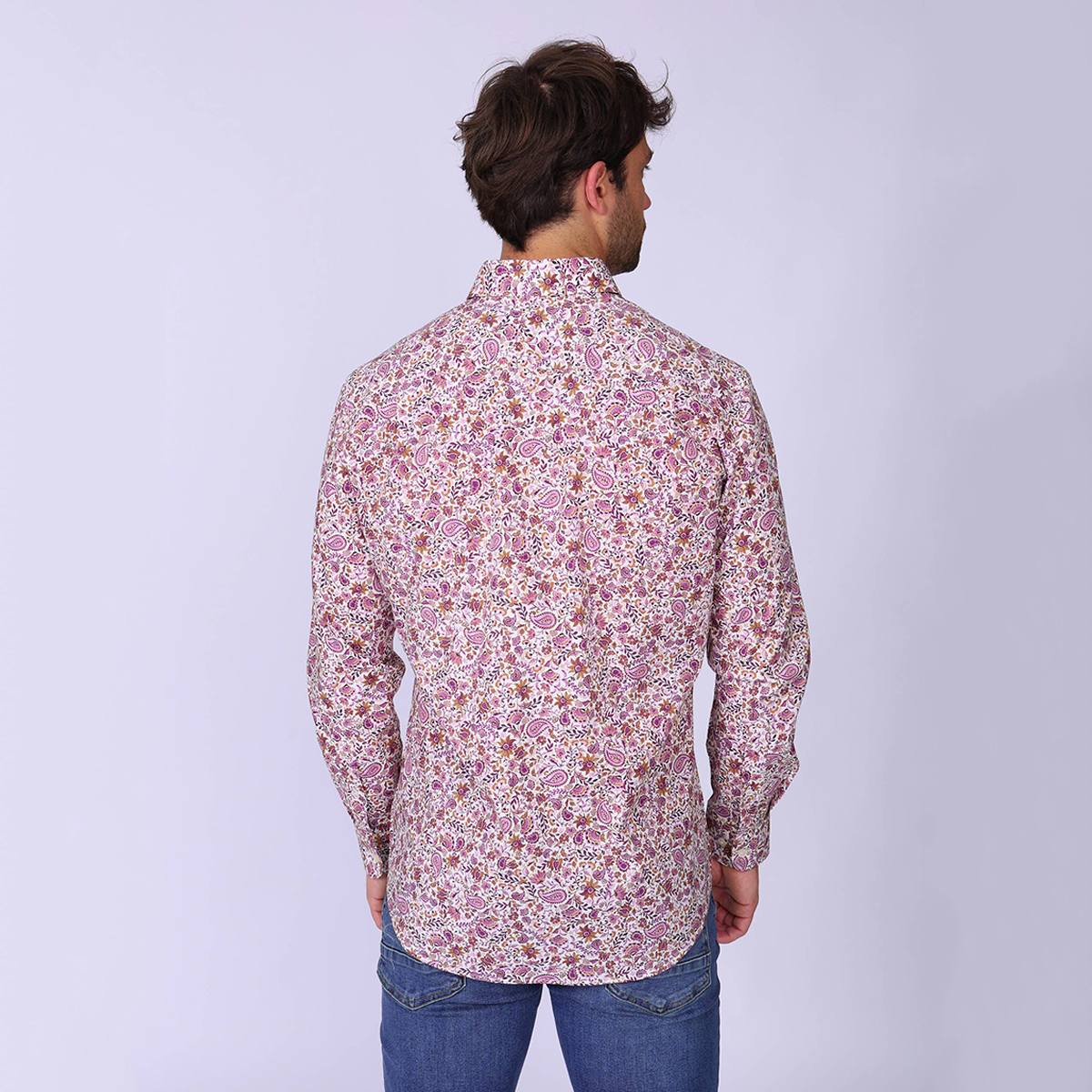 Chemise motif cachemire blanc, MISE AU GREEN