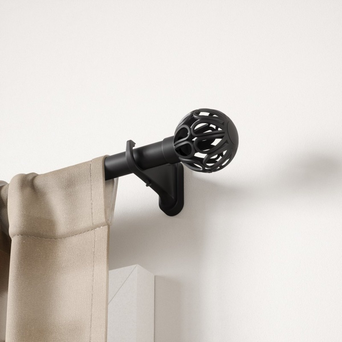 Tringle à rideaux sans percer  Aria Cage Pinpoint noir, UMBRA