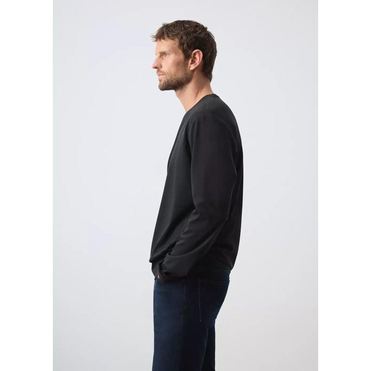 T-shirt 100 % coton regular-fit noir, MANGO MAN