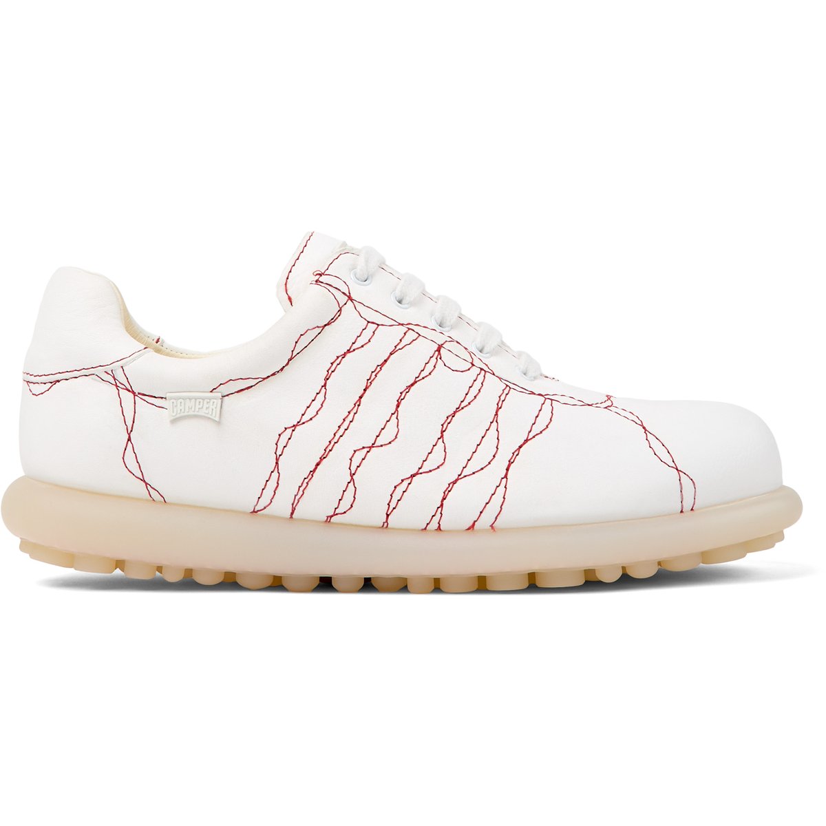 Baskets Pelotas Ariel Hella cuir blanc naturel, CAMPER