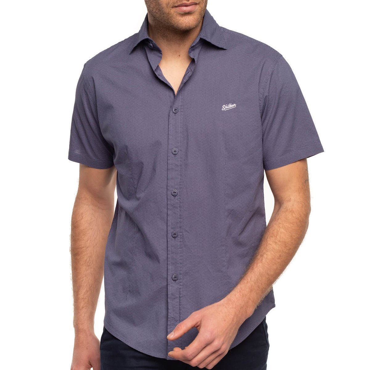 Chemise à pois imprimés Navy sur Shilton : le vêtement Rugby Sportswear ! navy, SHILTON