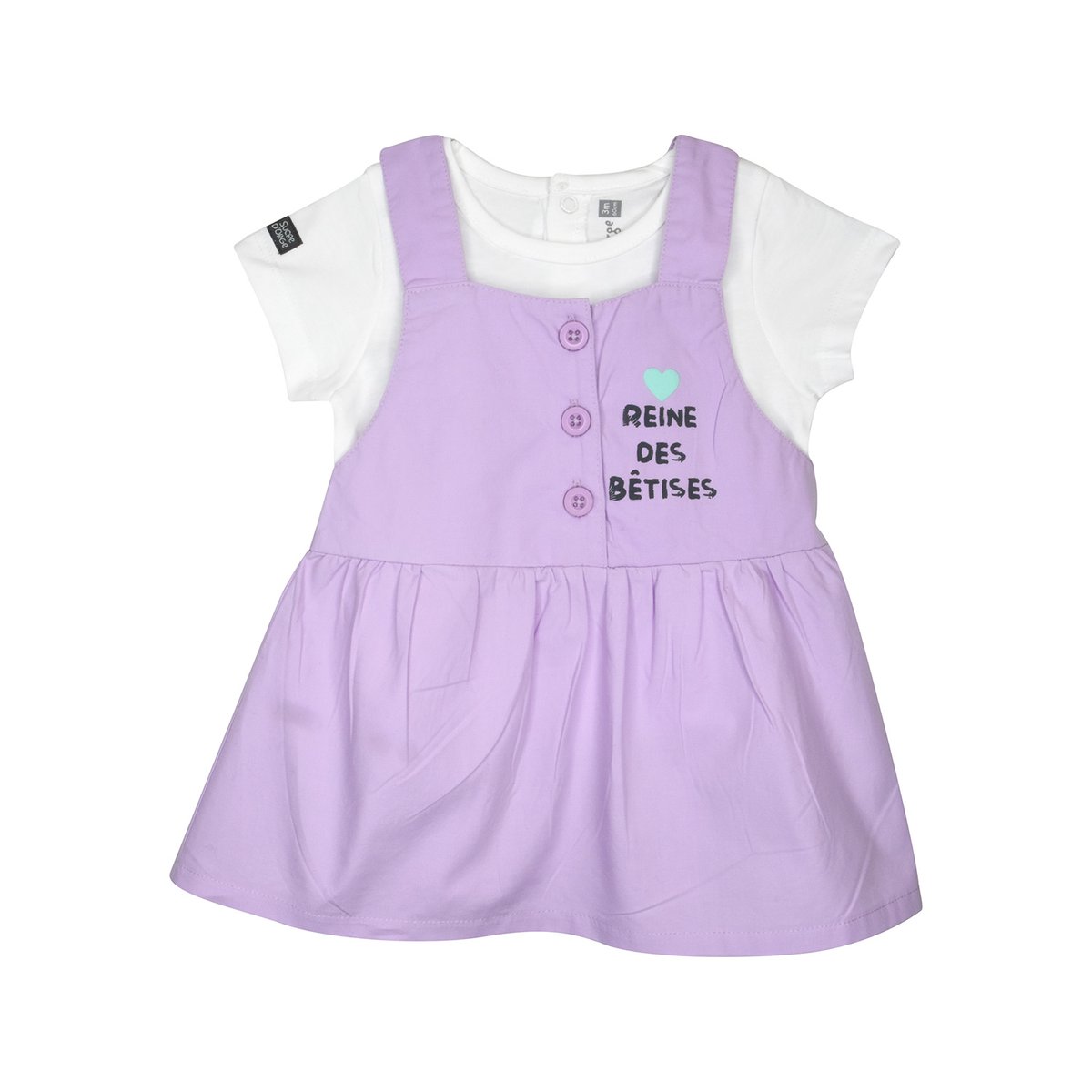 Ensemble tee shirt robe grethel popeline bebe violet, SUCRE D'ORGE