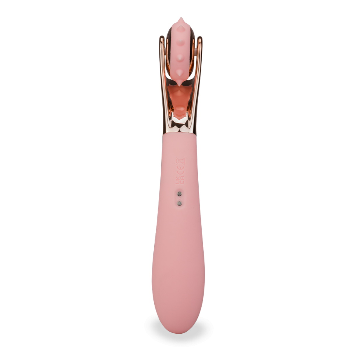 Vibromasseur puissant avec roulette de Wartenberg rose, LOVE AND VIBES