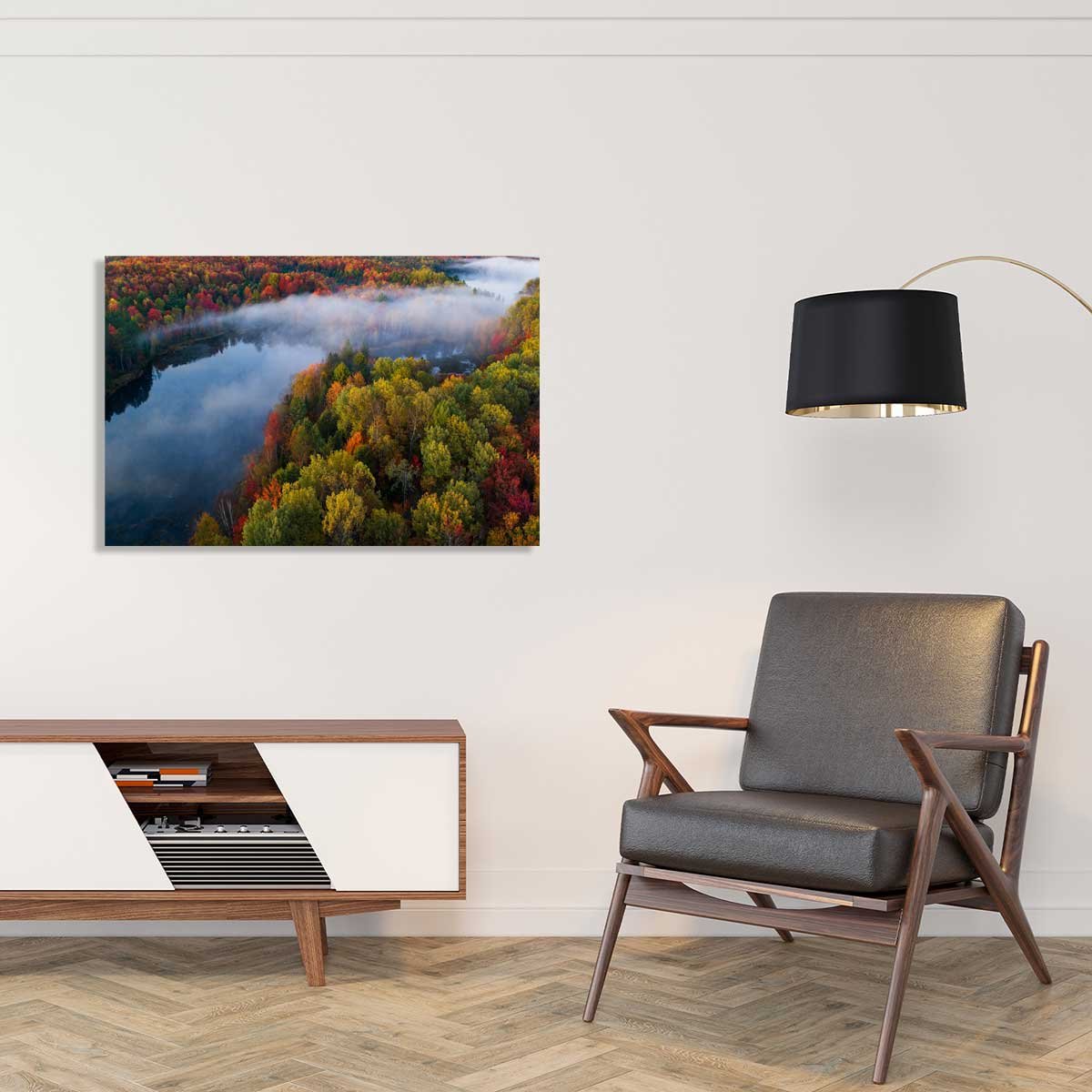 Tableau forêt et symphonie d'automne tableau alu dibond, HEXOA
