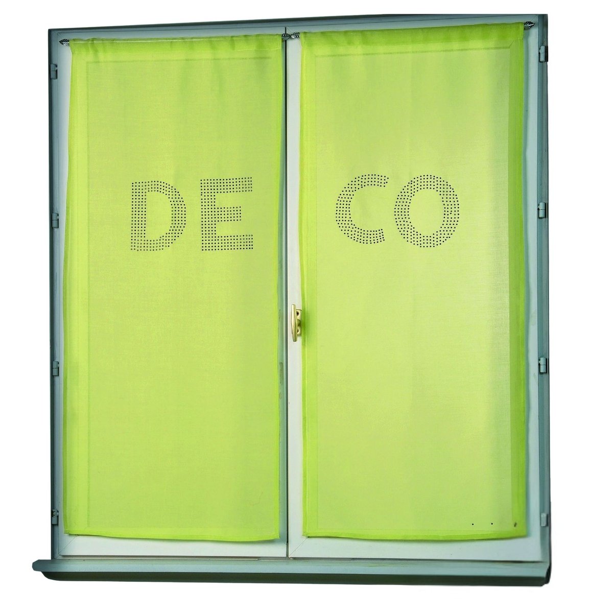 Paire de voilages avec strass 'DECO' vert clair, HOME MAISON
