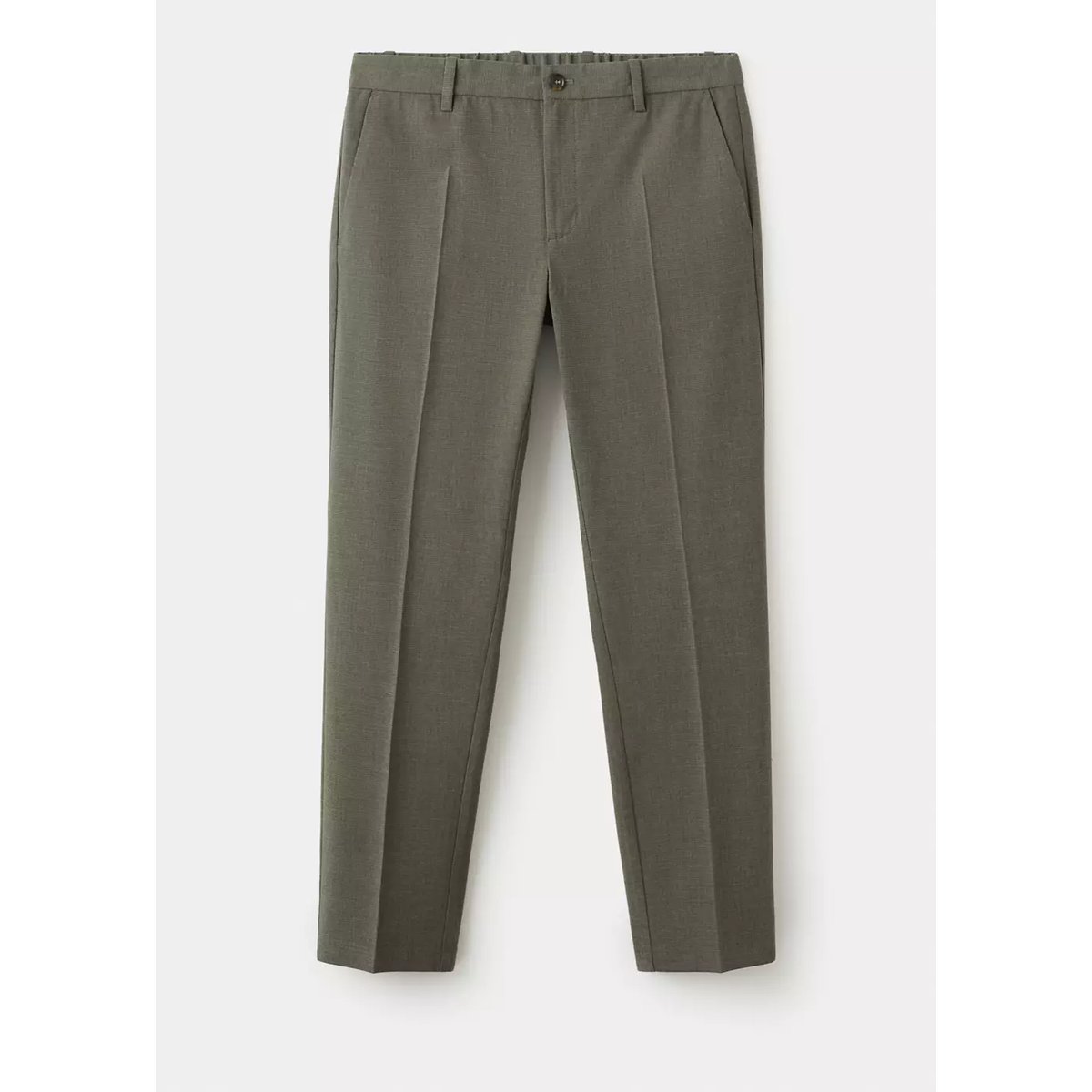 Pantalon slim-fit cropped olive, MANGO MAN