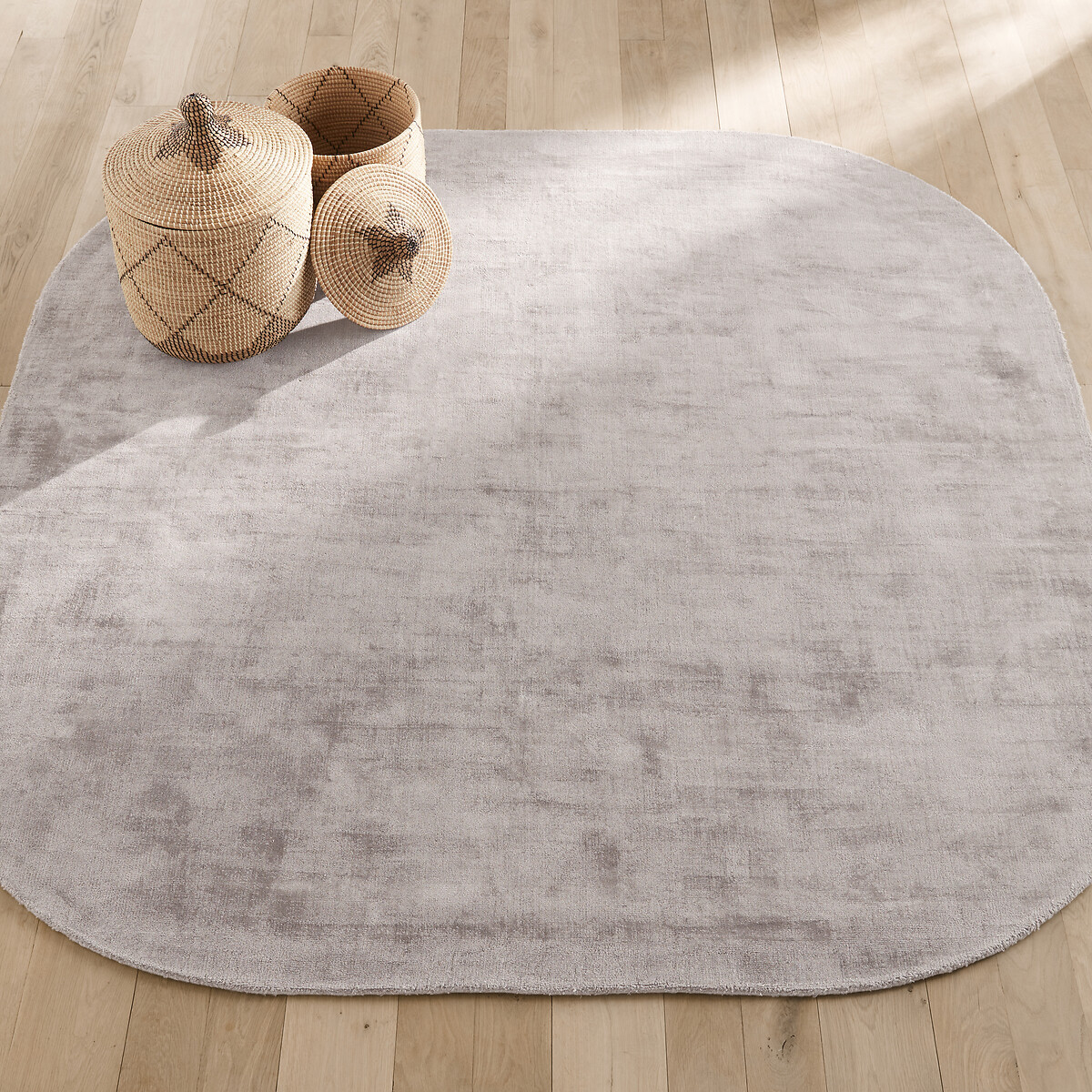 Tapis Tencel™ carré, Mustha gris clair, AM.PM