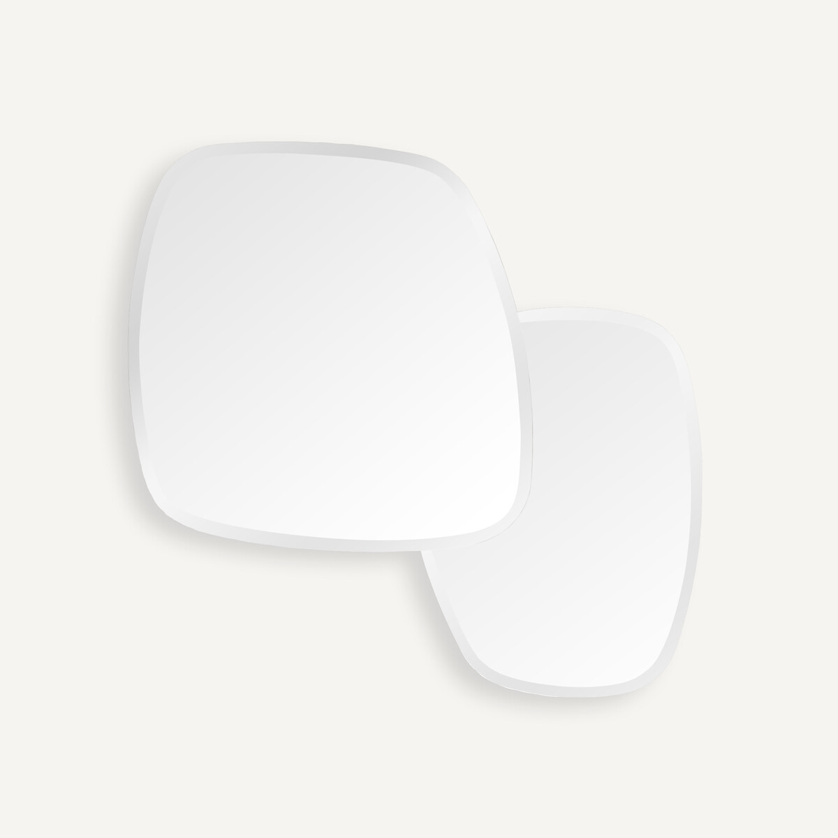 Miroir asymétrique double, hauteur 67,8 cm, NELLA noyer, AM.PM