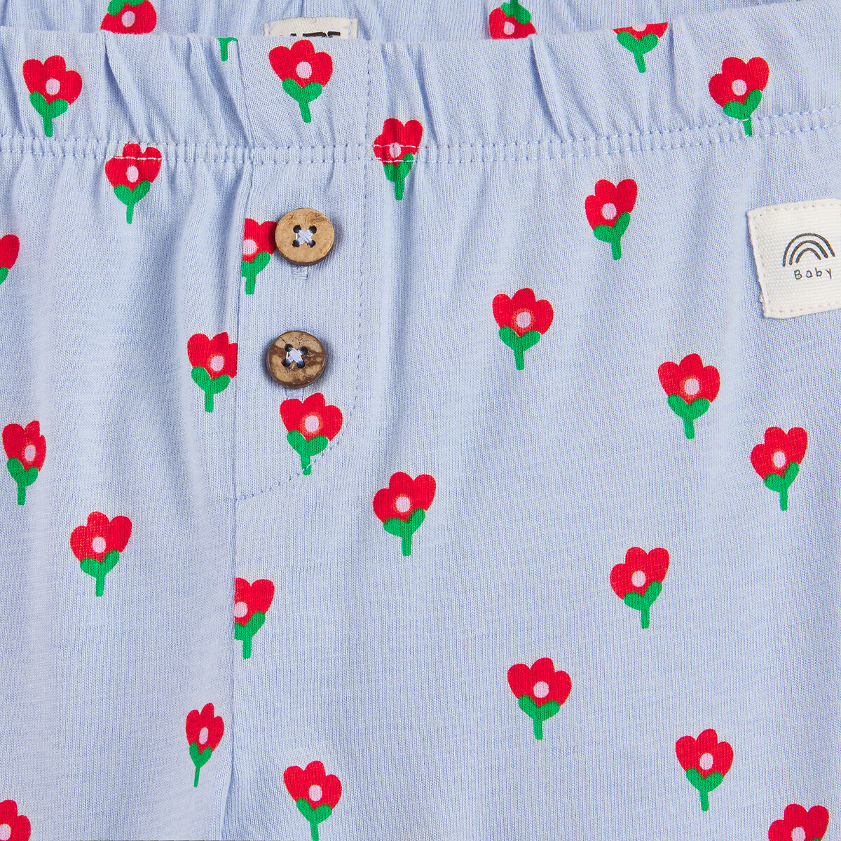 Lote de 3 leggings, lisas, às riscas e estampado flores sortido, LA REDOUTE COLLECTIONS