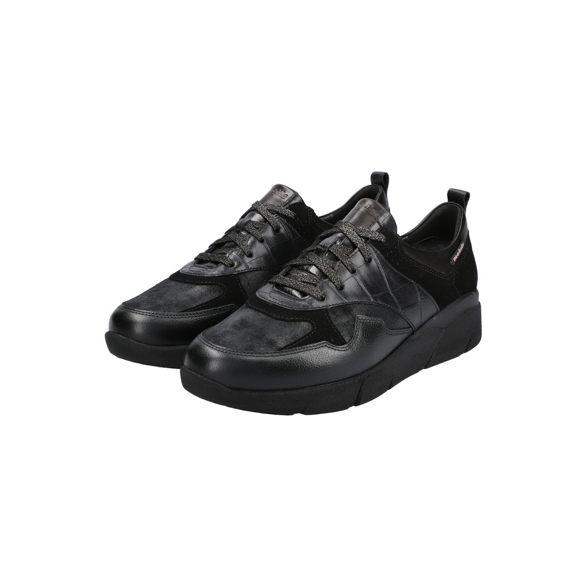 Baskets en cuir lisse IMANIA noir p5134, MEPHISTO