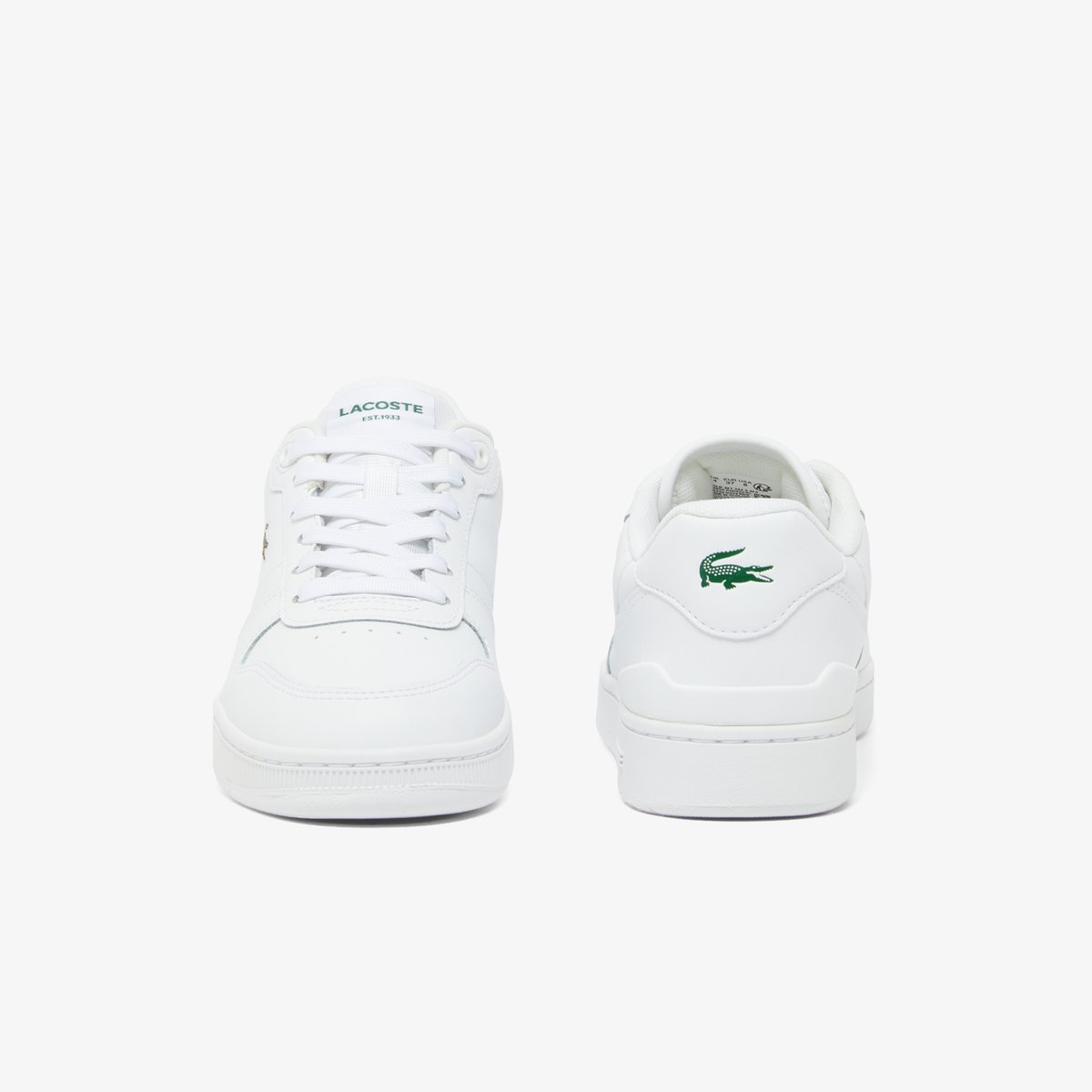 Sneakers T-Clip Set femme en cuir blanc-21g, LACOSTE