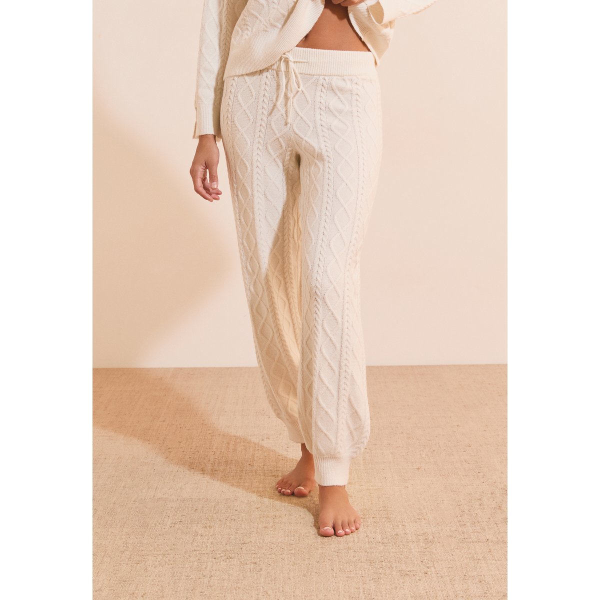 Pantalon en maille BLANCA ecru, ETAM