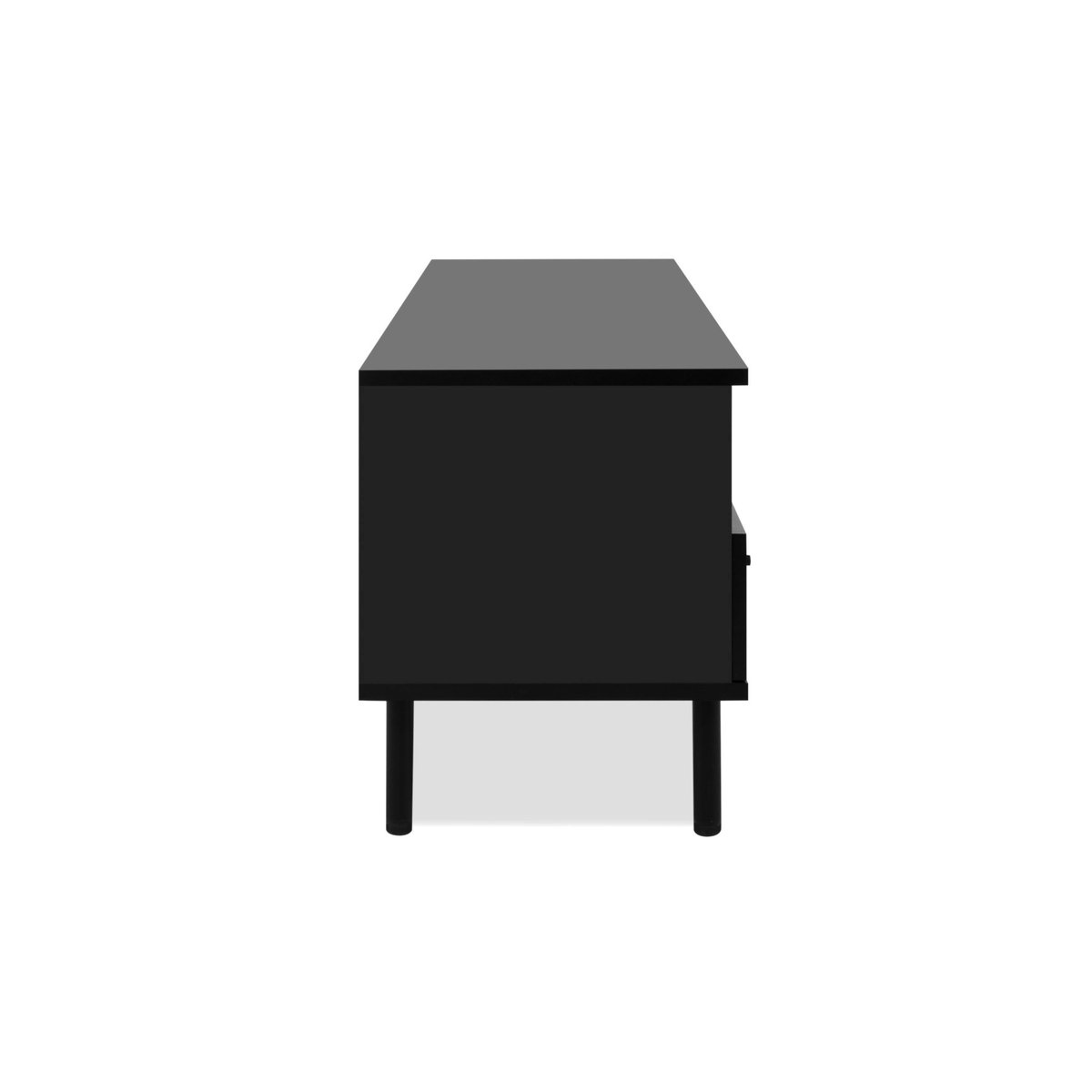 Meuble TV noir décor bois 1 porte 2 tiroirs NOREN noir, PIER IMPORT