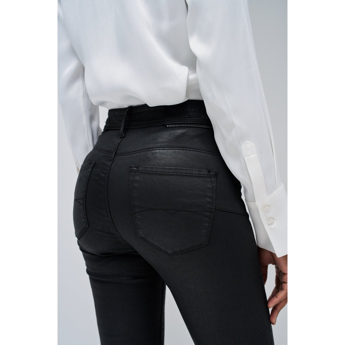 JEAN FAITH PUSH IN CROPPED SKINNY noir, SALSA JEANS