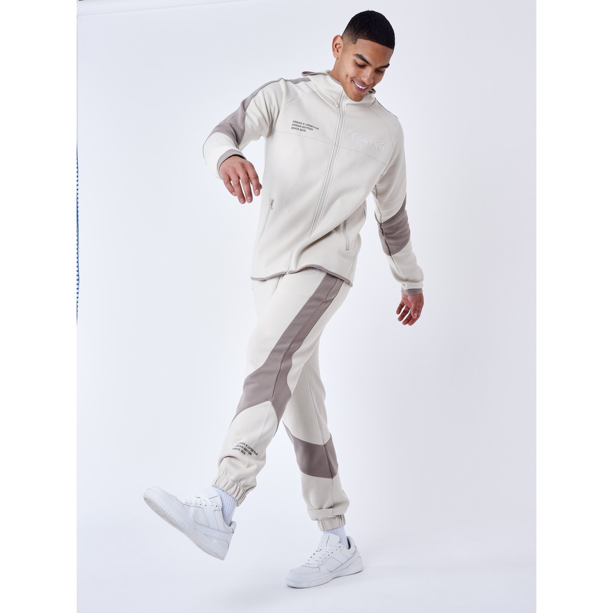 Bas de jogging two tone greige, PROJECT X