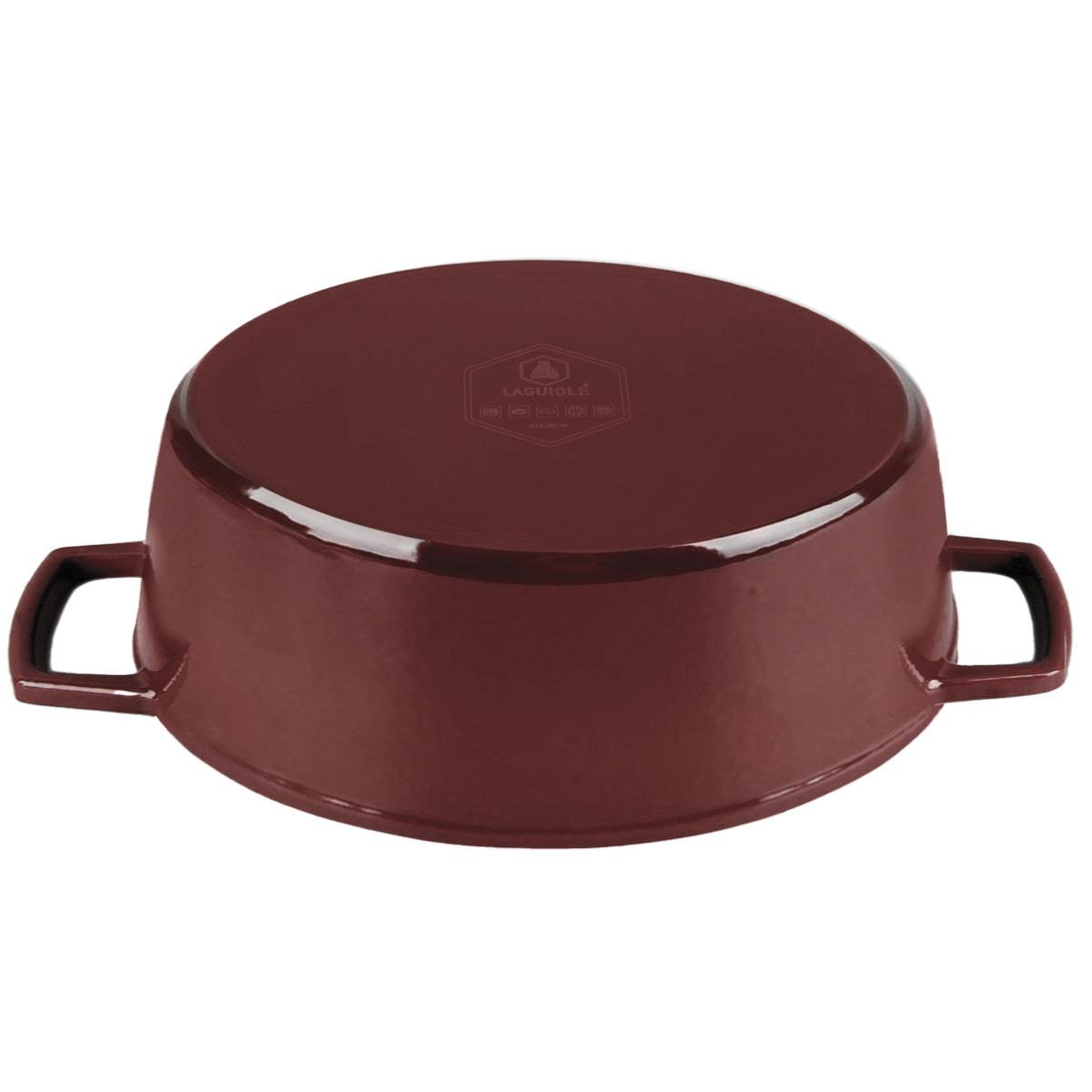 Cocotte en fonte ovale 33cm - "Masseiron Merlot" couleur unique, LAGUIOLE CUISSON
