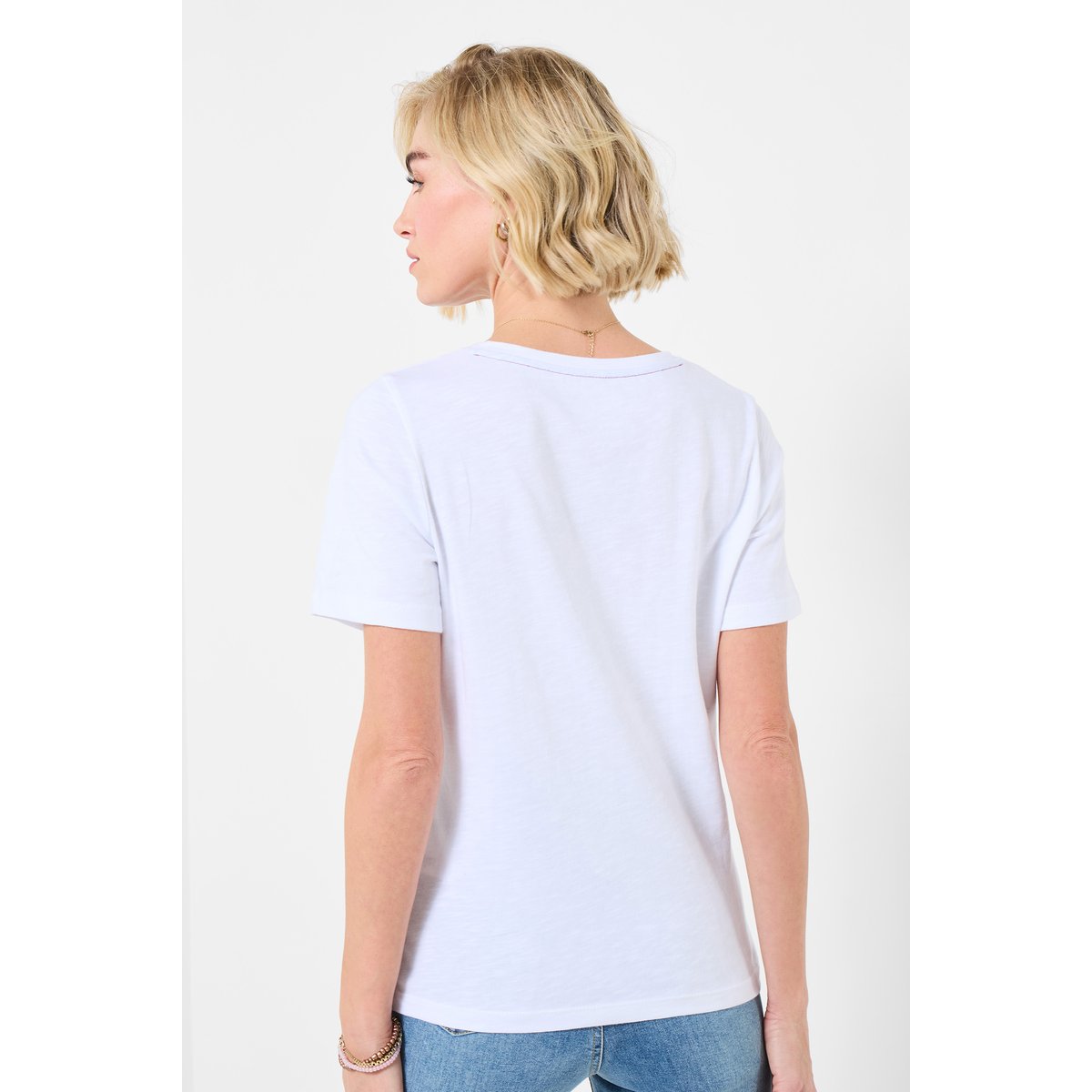 T-shirt à motif girafe et fleurs blanc, JOE BROWNS