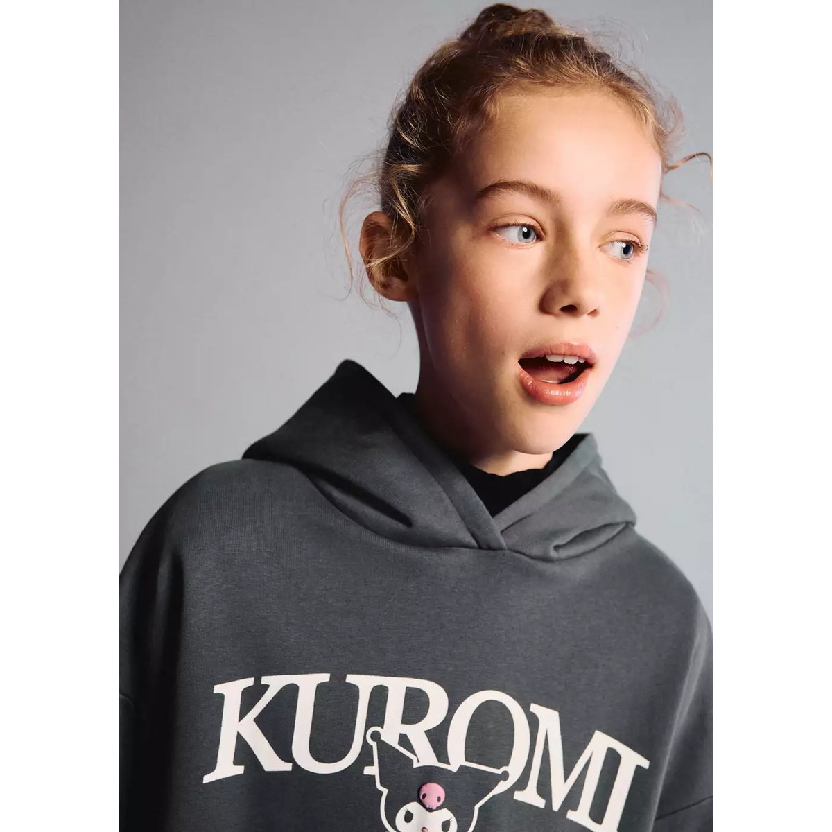 Robe sweat Kuromi gris anthracite, MANGO KIDS