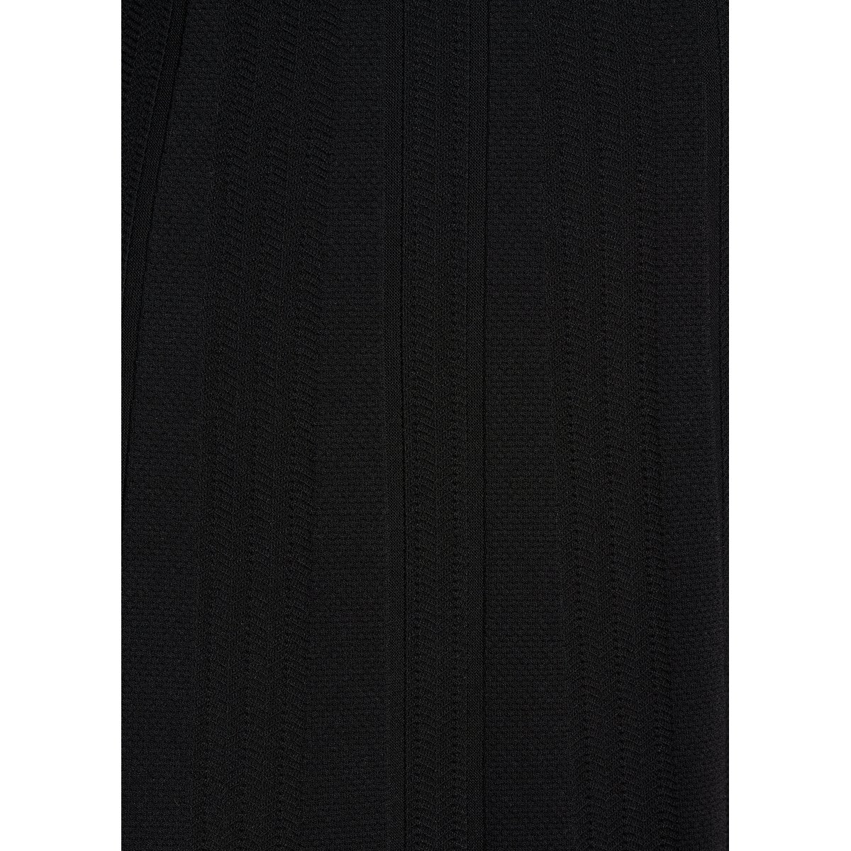 Robe longue en maille à manches courtes noir, LA FEE MARABOUTEE