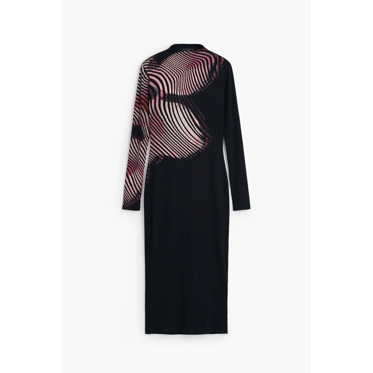 Robe longue à volants noir, DESIGUAL