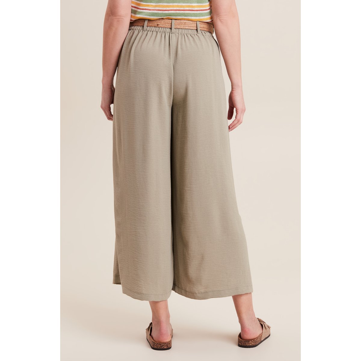 Pantalon jupe-culotte large vert clair, BREAL