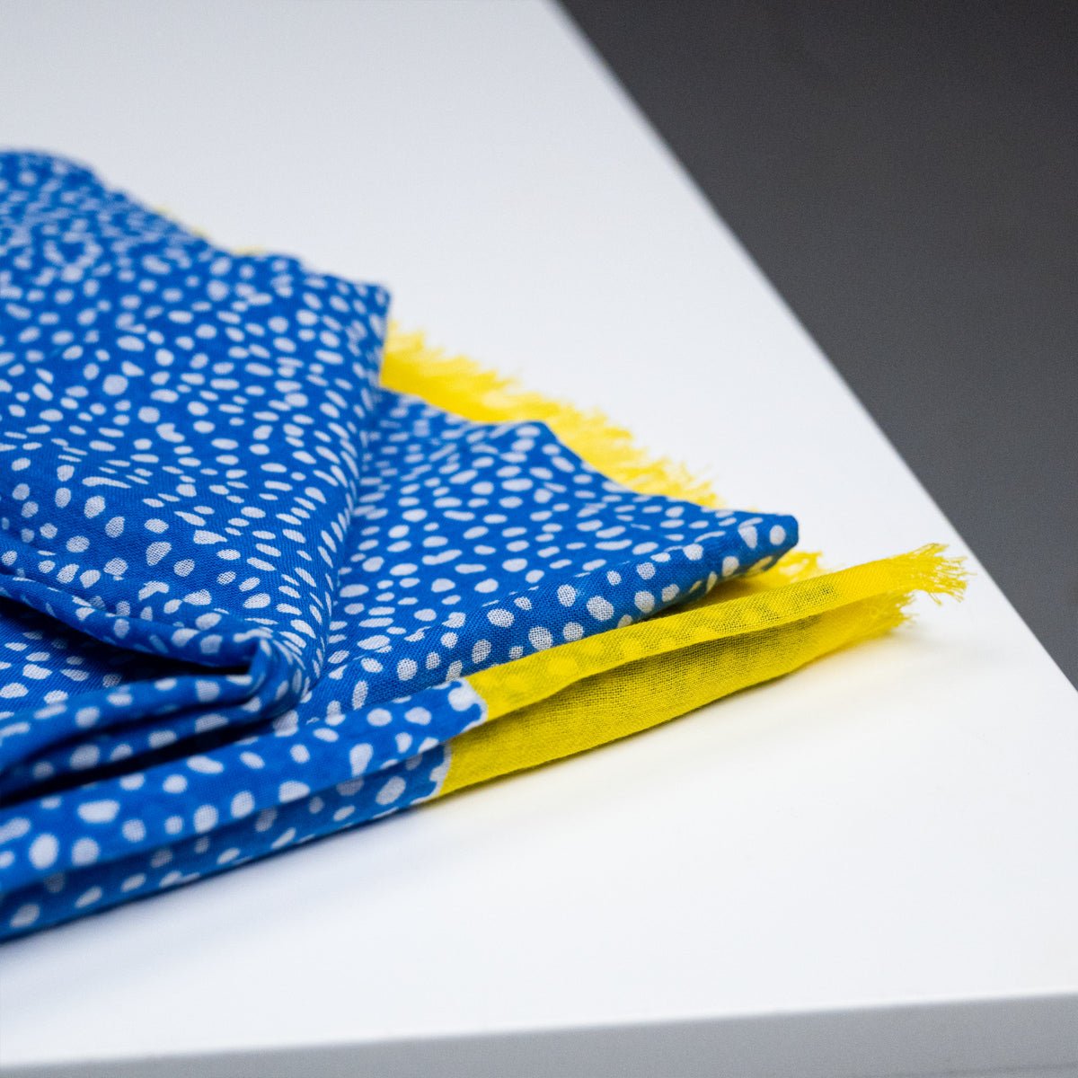 Foulard en coton biologique bleu, jaune et blanc, BILLYBELT