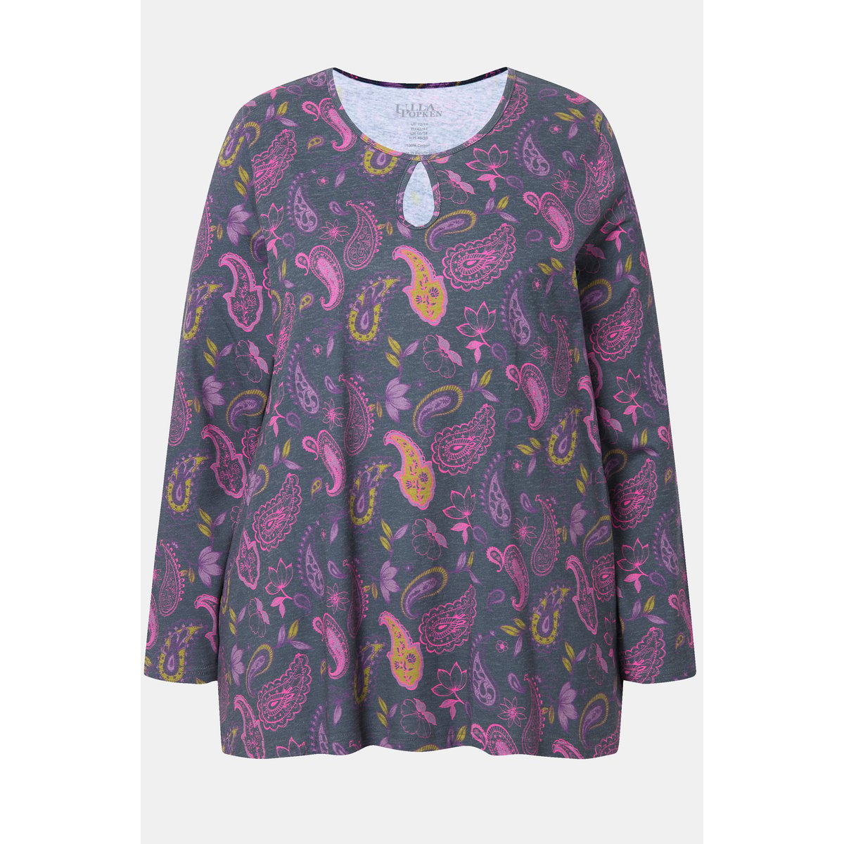 T-shirt col rond avec découpe trou marine, ULLA POPKEN