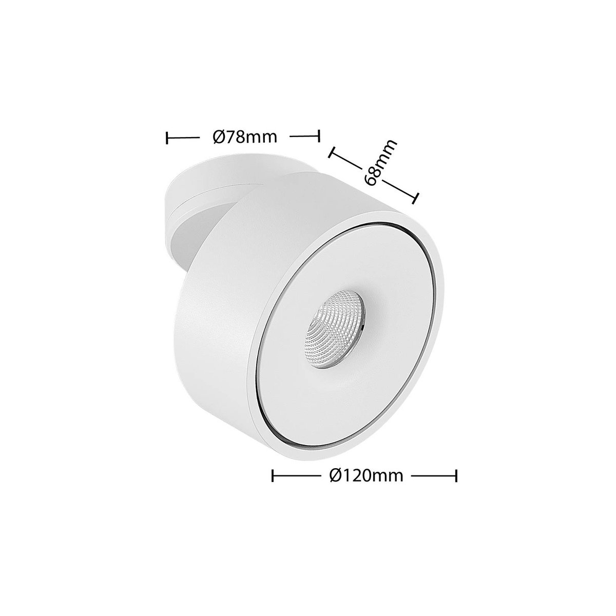 Plafonnier en aluminium moderneLED, Rotari blanc, ARCCHIO