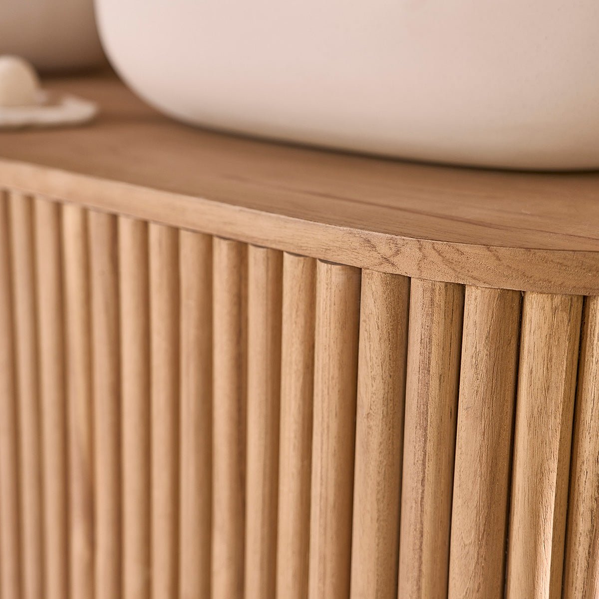 Meuble sous vasque en teck massif 142 cm COLINE naturel, BERAH GETAH