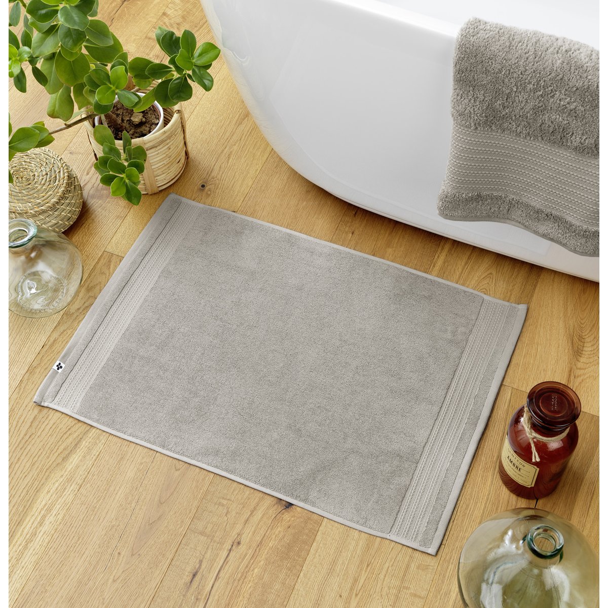 Tapis de bain coton Collection Garance argile, EDEN
