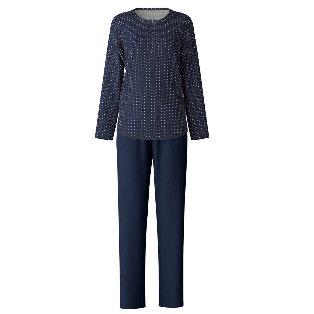 Pyjama manches longues Coton MIDNIGHT DREAMS bleu paon, CALIDA