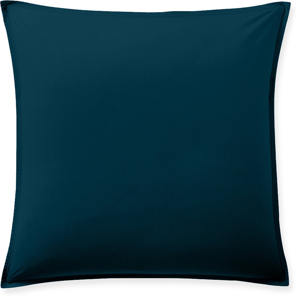 Taie d'oreiller en percale de coton lavé unie, ELEGANCE bleu impérial, BATON ROUGE